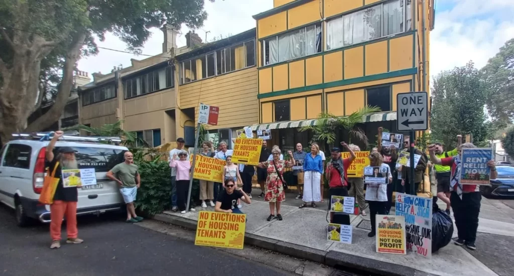 Selwyn Street Paddington boarding house protesters